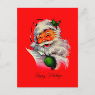 Vintager WeihnachtsRetro Klassik Feiertagspostkarte