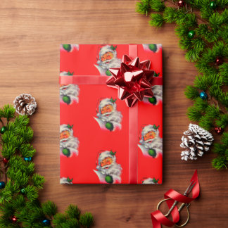 Vintager WeihnachtsRetro Klassik Geschenkpapier