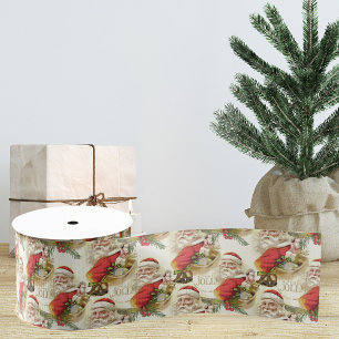 Vintager Weihnachtsribbon Gift Ribbon Ripsband