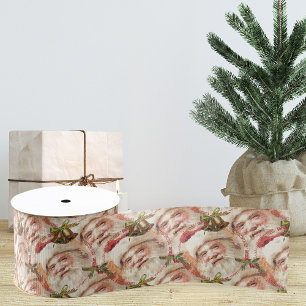 Vintager Weihnachtsribbon Gift Ribbon Ripsband