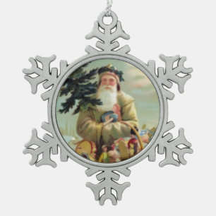 Vintager Weihnachtsschmuck Schneeflocken Zinn-Ornament