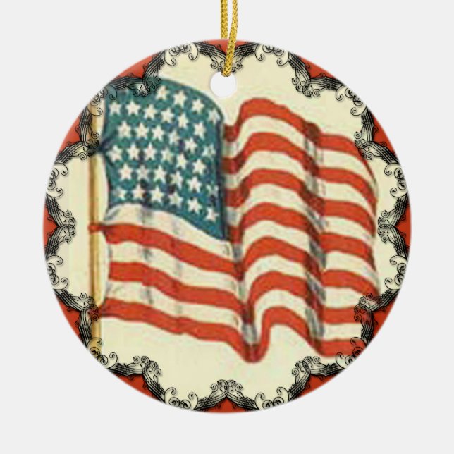 Vintager Weihnachtsschmuck unter amerikanischer Fl (Vorne)