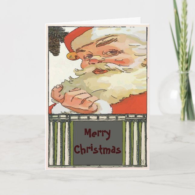 Vintager Weihnachtsschreibtext Feiertagskarte (Vorderseite)