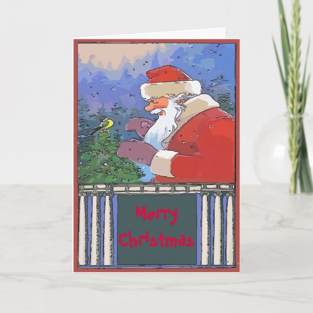 Vintager Weihnachtsschreibtext Feiertagskarte (Vorderseite)