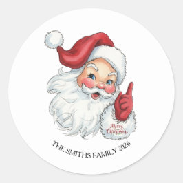 Vintager Weihnachtssticker Runder Aufkleber