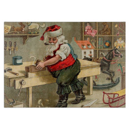 Vintager Weihnachtsworkshop für den Weihnachtsmann Schneidebrett