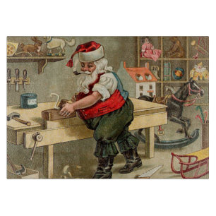 Vintager Weihnachtsworkshop für den Weihnachtsmann Schneidebrett