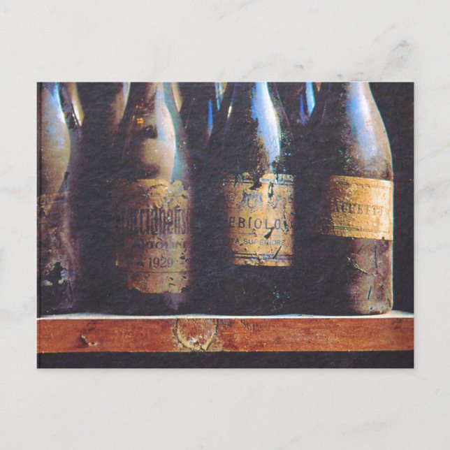 Vintager Wein Postkarte (Vorderseite)