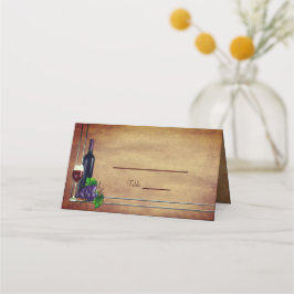 Vintager Wein Rustikale Hochzeitsempfang Platzkarte