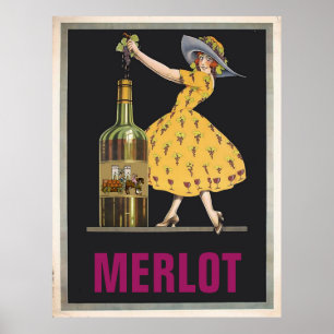 Vintager Wein, Text bearbeiten Poster