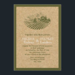 Vintager Weinberg und Korkbeige, Hochzeit Einladung<br><div class="desc">Vintage Weinberge und Korkbeige, Olivgrün Hochzeitseinladung, die eine ovale Vignette-Abbildung eines Weingartens, der Toskana ähnelt in olivgrün auf beige und tan Kork mit einer olivgrüne Grenze zeigt. Dieses Template-Design ist Teil eines Hochzeitsgrades und ist komplett anpassbar. Es ist perfekt für einen Herbst/Herbst Weinberg toskanischen Stil rustikale Hochzeit. Beachten Sie, dass...</div>