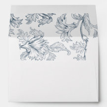 Vintager weißer Botanischer Hochzeitsumschlag