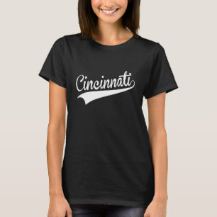 Vintager weißer Farbtext Cincinnati City Ohio Cin T-Shirt