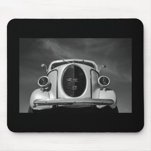 Vintager weißer LKW Mousepad (Vorne)