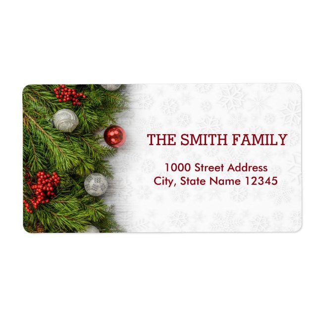 Vintager weißer Schnee Glitzer Weihnachtsfest (Vorne)