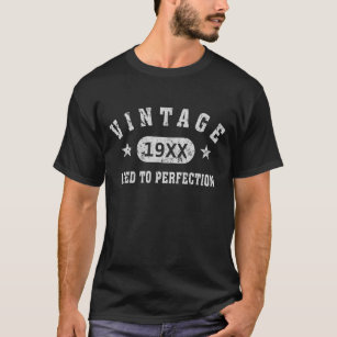Vintager weißer Text bis zur Perfektion Dunkler T  T-Shirt
