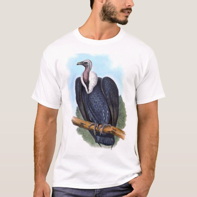 Vintager Weißrumped-Vulture-Bird T-Shirt (Vorderseite)