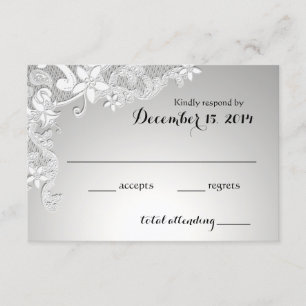 Vintager Weißspitzenschwanz RSVP Karte