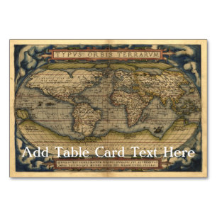 Vintager Weltplan Atlas Historisch Tischnummer