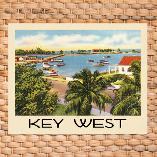 Vintager West Florida Hafen Poster