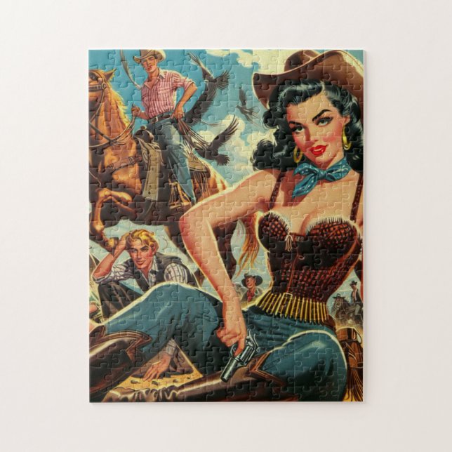Vintager Western Country Girl (Vertikal)