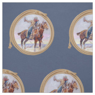 Vintager Western-Cowboy auf Stoff