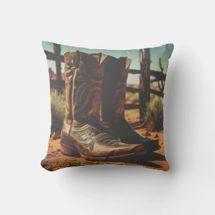 Vintager Western Cowboy Boots Kopfkissen Kissen