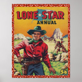Vintager Western Cowboy Lone Star Poster