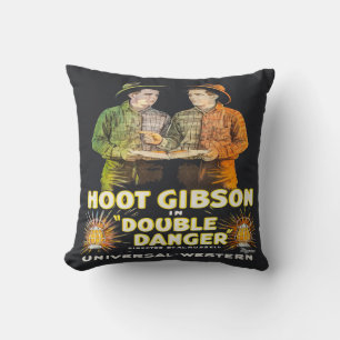 Vintager Western Cowboy Movie Poster Kissen