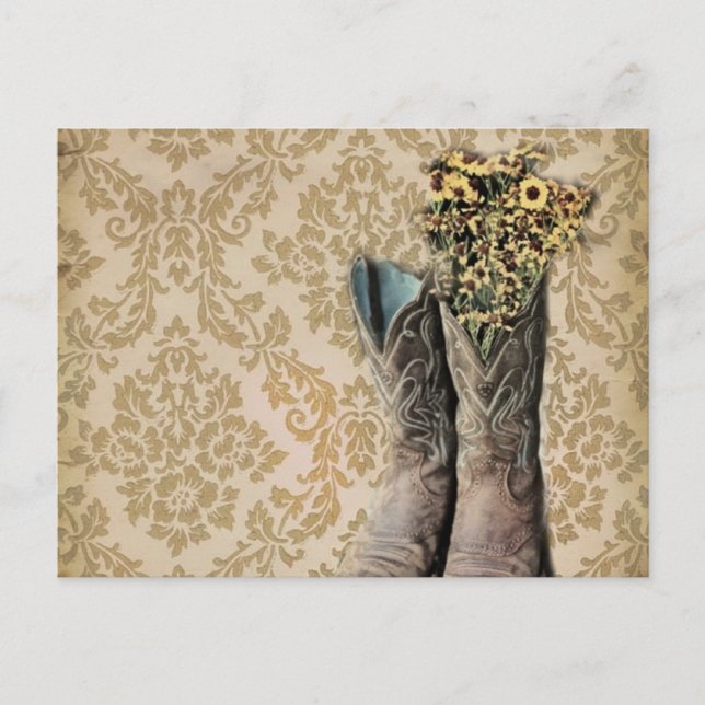Vintager Western-Cowboy Postkarte (Vorderseite)
