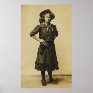 Vintager Western Cowgirl Foto Poster