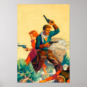 Vintager Western-Druck#5 Shootout Poster