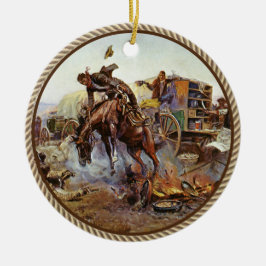 Vintager Western Kochprobleme Keramik Ornament