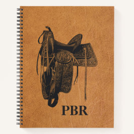 Vintager Western Pferdesattel Notizbuch