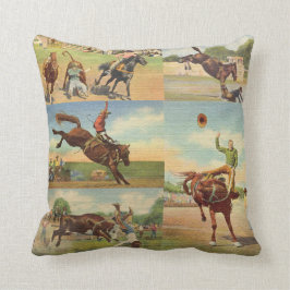 Vintager Western Rodeo Events Cowboys Pferdebullen Kissen