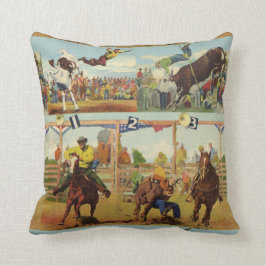 Vintager Western Rodeo Events Cowboys Pferdebullen Kissen