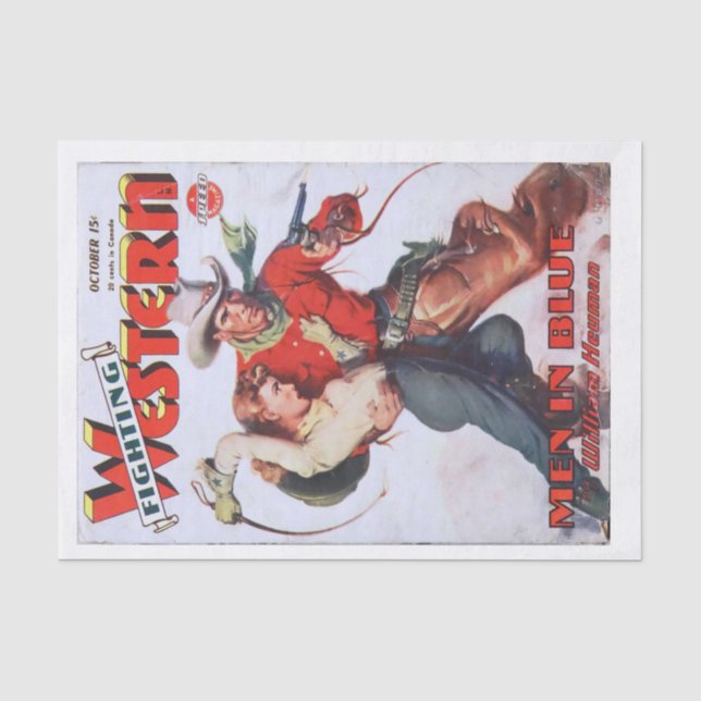 Vintager Western Seidenpapier (Vorderseite)