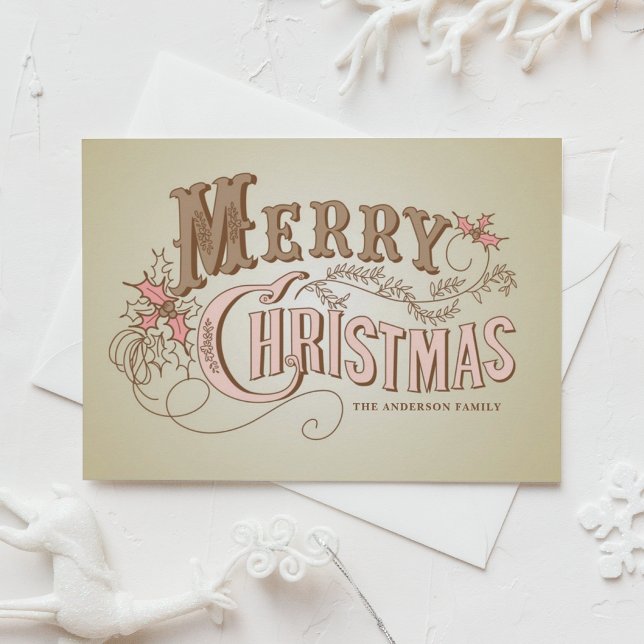 Vintager Western Typografie Frohe Weihnachten (Von Creator hochgeladen)