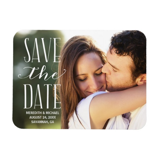 Vintager Whimsy | FOTO SAVE THE DATE Magnet (Horizontal)