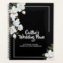 Vintager White Rose Hochzeitsplaner Planer