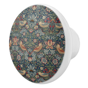 Vintager William Morris Strawberry-Dieb   Keramikknauf
