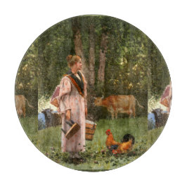 Vintager Winslow-Homer Das Milchmädchen Schneidebrett
