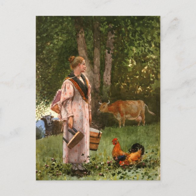 Vintager Winslow-Homer Postkarte (Vorderseite)