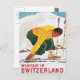 Vintager Winter in der Schweiz Postkarte (Vorne/Hinten)