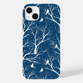 Vintager Winter Sky Weißer Vogelschutz Schneeflock Case-Mate iPhone 14 Plus Hülle