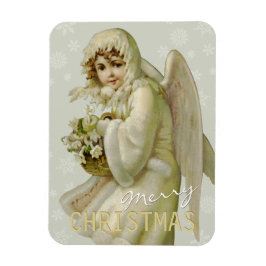 Vintager Winterengel CC0618 Weihnachtsmagnet Magnet