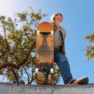 Vintager Winterschneemarkt Skateboard