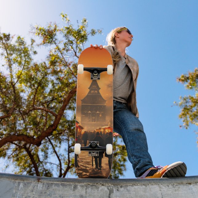 Vintager Winterschneemarkt Skateboard (Außenbereich 1)