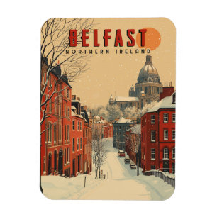 Vintager Winterurlaub Magnet