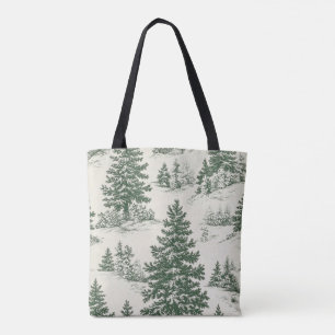Vintager Winterwald Weihnachtsfeiertag Tasche